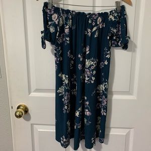 Floral off the shoulder dress